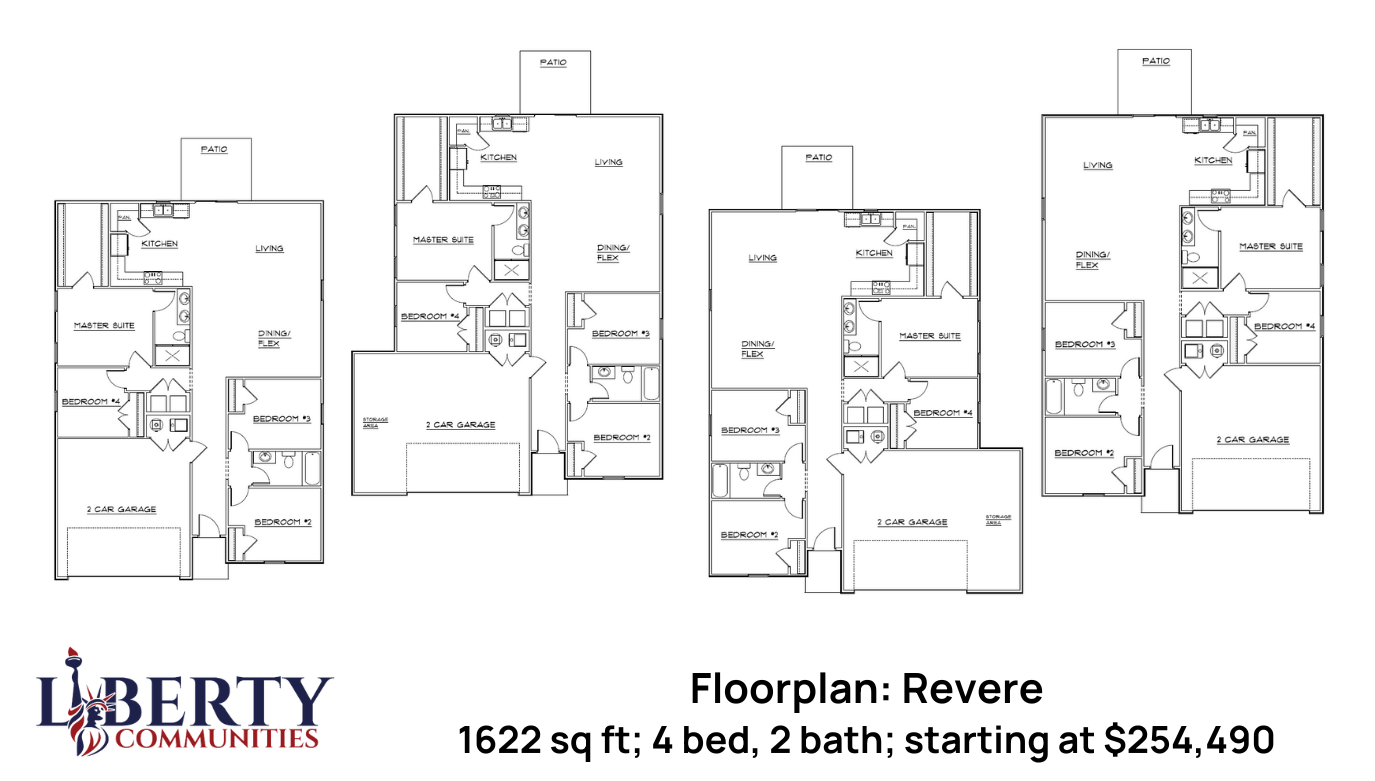 Revere A/B layouts Liberty Communities